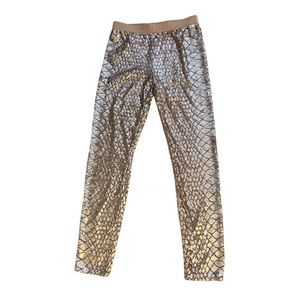 BCBG Dena Sequined Leggings Ross Gold